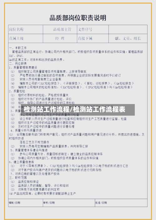 检测站工作流程/检测站工作流程表-第2张图片