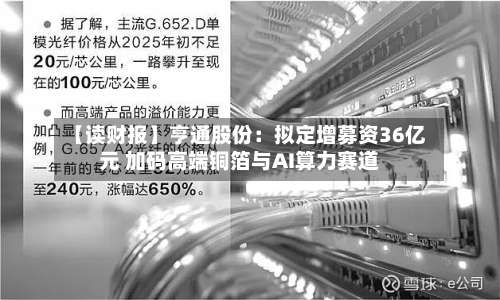 【读财报】亨通股份:拟定增募资36亿元 加码高端铜箔与AI算力赛道-第2张图片