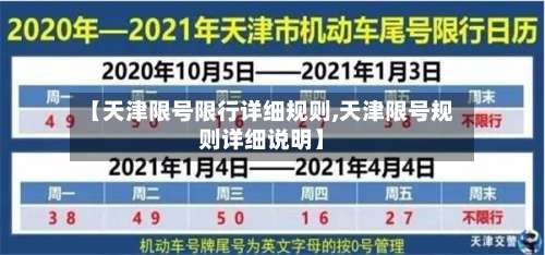 【天津限号限行详细规则,天津限号规则详细说明】-第2张图片