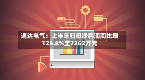 通达电气:上半年归母净利润同比增128.8%至7262万元-第2张图片
