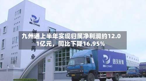 九州通上半年实现归属净利润约12.01亿元，同比下降16.95%-第3张图片