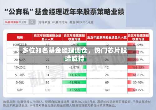 多位知名基金经理调仓，热门芯片股遭减持-第2张图片