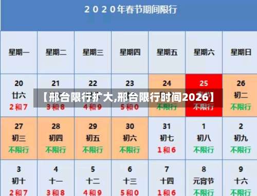 【邢台限行扩大,邢台限行时间2026】-第2张图片