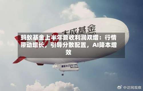蚂蚁基金上半年营收利润双增：行情带动增长，引导分散配置，AI降本增效-第3张图片