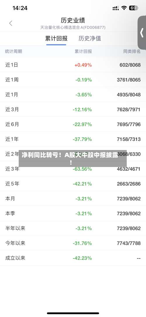 净利同比转亏！A股大牛股中报披露！-第3张图片