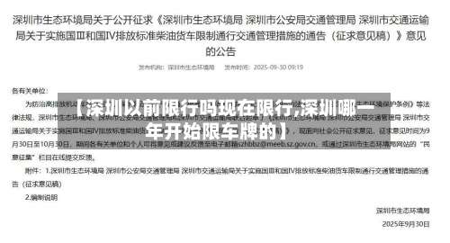 【深圳以前限行吗现在限行,深圳哪一年开始限车牌的】-第3张图片