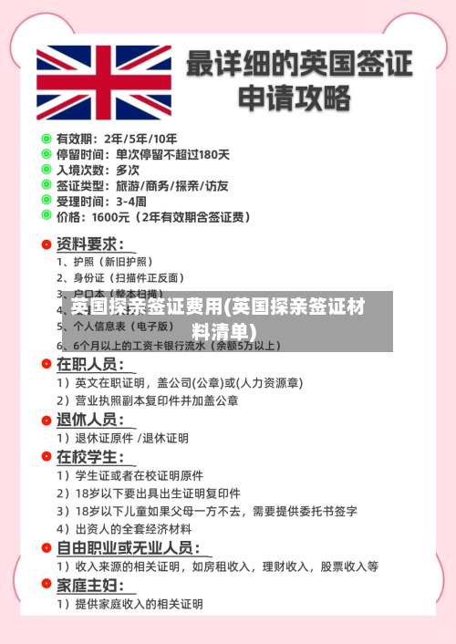 英国探亲签证费用(英国探亲签证材料清单)-第2张图片