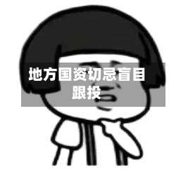 地方国资切忌盲目跟投