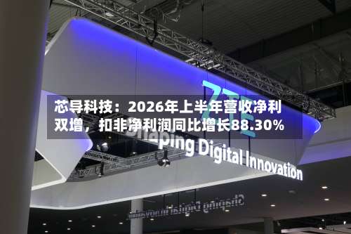 芯导科技：2026年上半年营收净利双增，扣非净利润同比增长88.30%-第2张图片