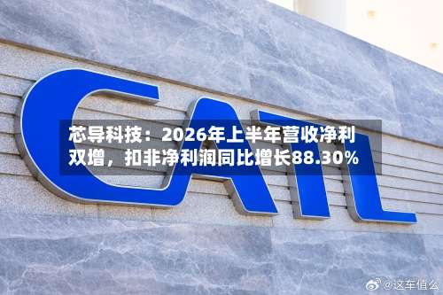 芯导科技：2026年上半年营收净利双增，扣非净利润同比增长88.30%-第1张图片