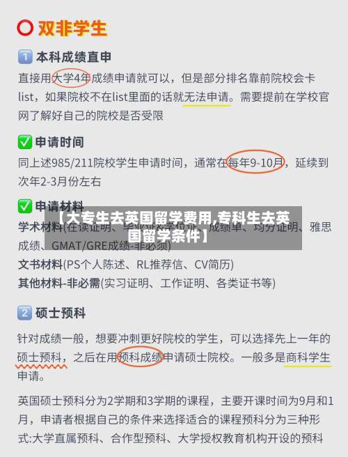【大专生去英国留学费用,专科生去英国留学条件】-第2张图片
