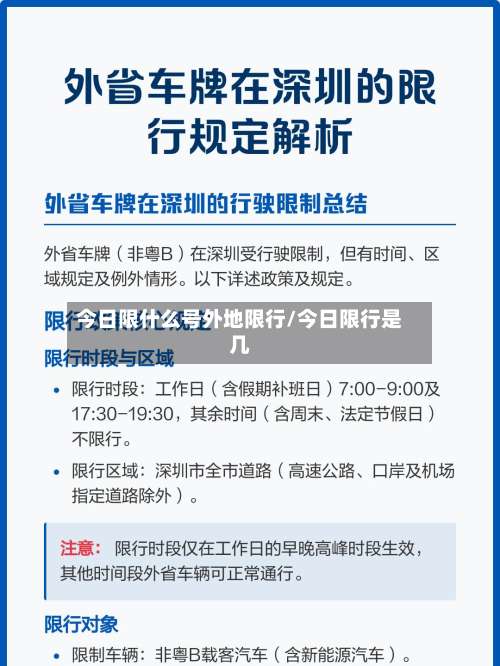 今日限什么号外地限行/今日限行是几
