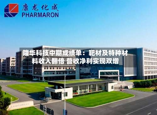 隆华科技中期成绩单:靶材及特种材料收入翻倍 营收净利实现双增-第2张图片