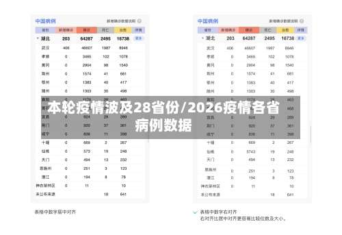 本轮疫情波及28省份/2026疫情各省病例数据-第2张图片