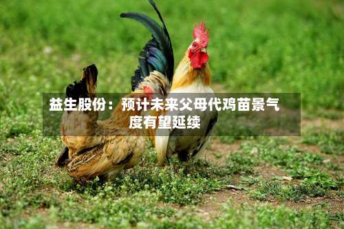 益生股份:预计未来父母代鸡苗景气度有望延续-第1张图片
