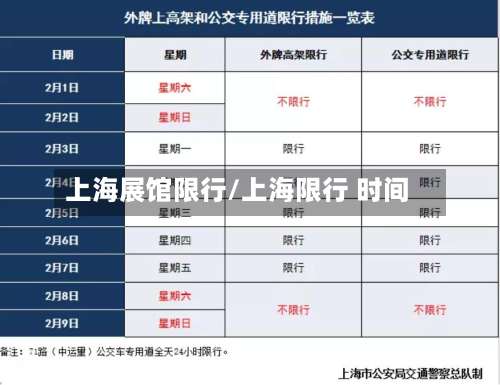 上海展馆限行/上海限行 时间-第2张图片