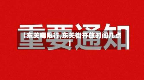 【东关哪限行,东关街开放时间几点】-第3张图片