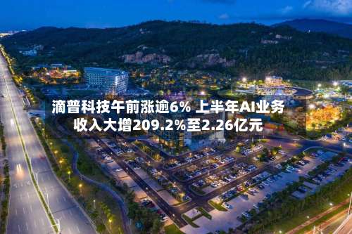 滴普科技午前涨逾6% 上半年AI业务收入大增209.2%至2.26亿元-第2张图片