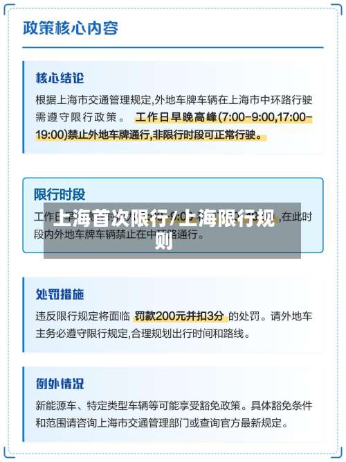 上海首次限行/上海限行规则-第2张图片