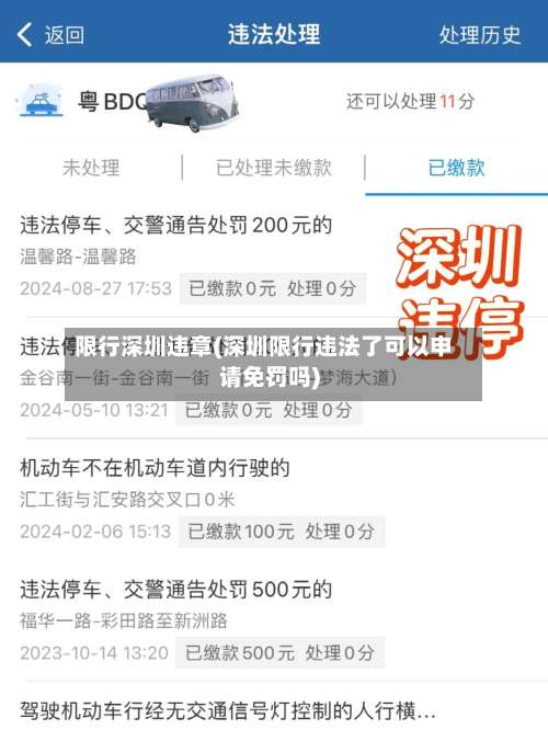限行深圳违章(深圳限行违法了可以申请免罚吗)-第2张图片