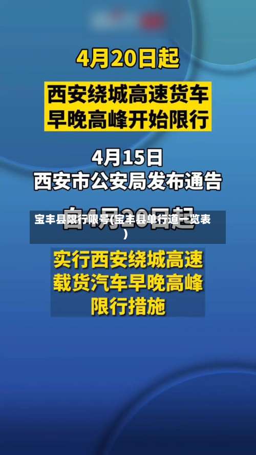 宝丰县限行限号(宝丰县单行道一览表)-第3张图片