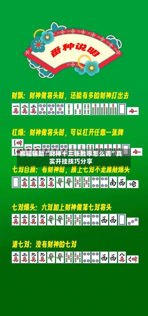 教程辅助“财神十三张胜率怎么调”真实开挂技巧分享-第2张图片