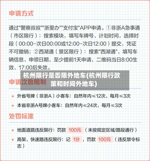 杭州限行是否限外地车(杭州限行政策和时间外地车)