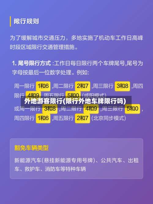 外地游客限行(限行外地车牌限行吗)-第2张图片