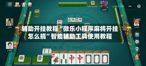 辅助开挂教程“微乐小程序麻将开挂怎么搞	”智能辅助工具使用教程-第2张图片