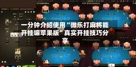 一分钟介绍使用“微乐打麻将能开挂嘛苹果版”真实开挂技巧分享-第3张图片