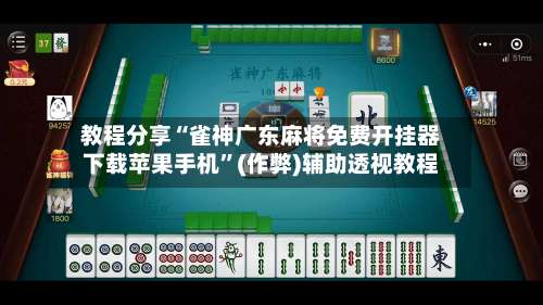 教程分享“雀神广东麻将免费开挂器下载苹果手机”(作弊)辅助透视教程-第2张图片