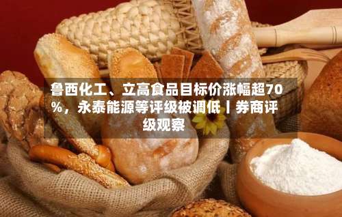 鲁西化工	、立高食品目标价涨幅超70%	，永泰能源等评级被调低丨券商评级观察-第2张图片