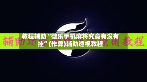 教程辅助“微乐手机麻将究竟有没有挂”(作弊)辅助透视教程-第2张图片