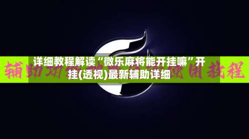 详细教程解读“微乐麻将能开挂嘛”开挂(透视)最新辅助详细-第2张图片