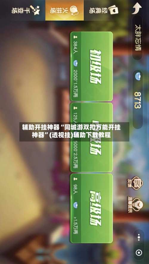 辅助开挂神器“同城游双扣万能开挂神器”(透视挂)辅助下载教程-第2张图片