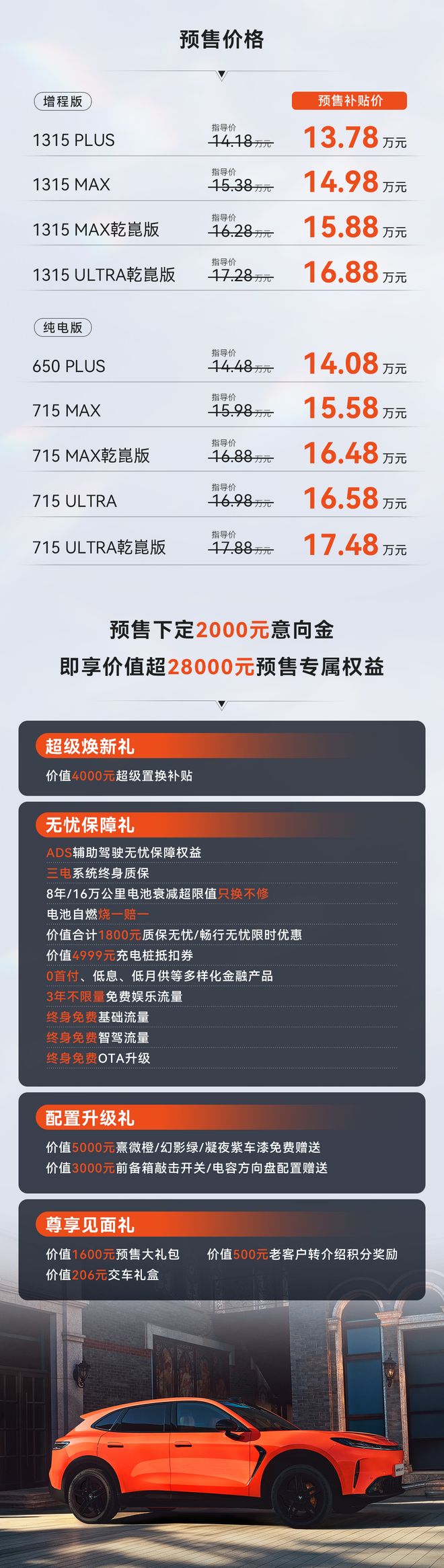 极狐阿尔法T7预售：可选华为乾崑ADS 5 Pro，13.78万-17.48万元